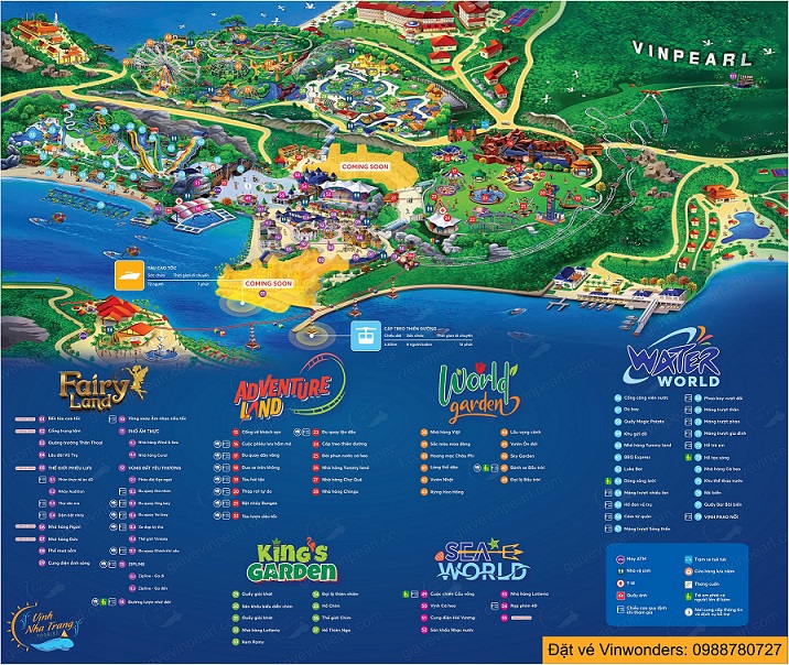 Bản đồ khu vui chơi VinWonders Nha Trang sẽ giúp bạn lên kế hoạch tham quan dễ dàng hơn bao giờ hết. Tận hưởng trọn vẹn niềm vui tại các trò chơi đa dạng, du ngoạn thế giới ẩm thực, cũng như đắm chìm trong không gian hoành tráng của văn hóa Việt Nam.